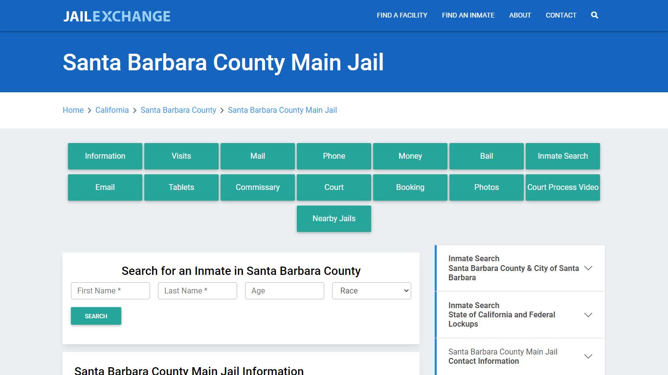 Santa Barbara County Main Jail - Jail Exchange